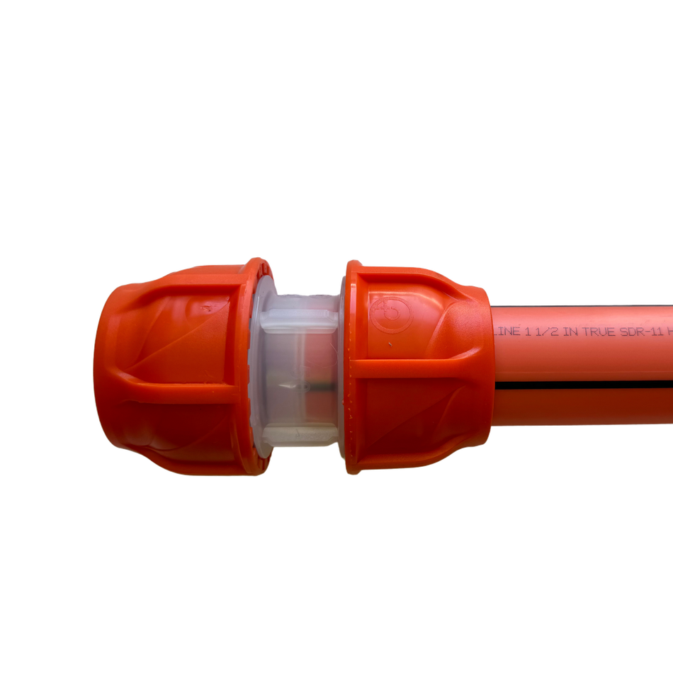 Lot of 6 (Orange) Clear Lock Coupler 1.50" (1-1/2) (50x50)